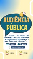 Audiência Pública sobre o Pedágio
